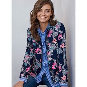 Banana Republic Bird & Floral Bomber Jacket